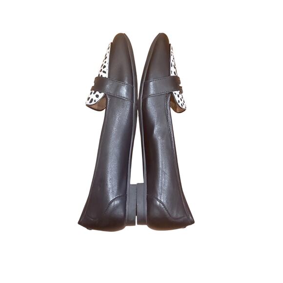 Vionic Savannah Flat Leather and Suede Loafer Spotted Black/White Size 7.5 - Picture 6 of 10